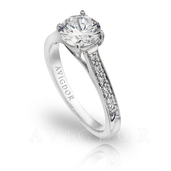 14K White Gold Engagement Ring Image 2 The Ring Austin Round Rock, TX