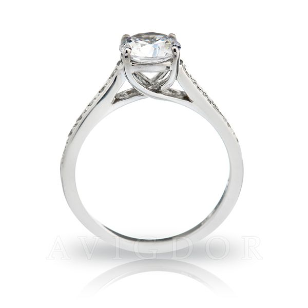 14K White Gold Engagement Ring Image 3 The Ring Austin Round Rock, TX