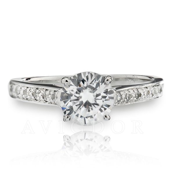 14K White Gold Engagement Ring The Ring Austin Round Rock, TX