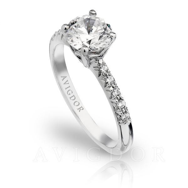 1/10 ctw Pave Engagement Ring Image 2 The Ring Austin Round Rock, TX