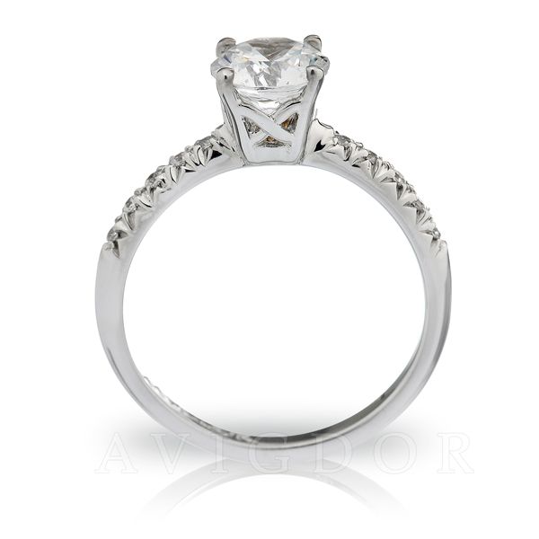 1/10 ctw Pave Engagement Ring Image 3 The Ring Austin Round Rock, TX