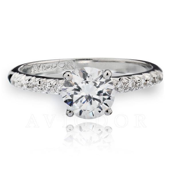 1/10 ctw Pave Engagement Ring The Ring Austin Round Rock, TX