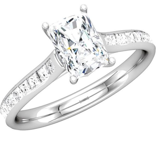 14k WG Channel Set Engagement Ring The Ring Austin Round Rock, TX