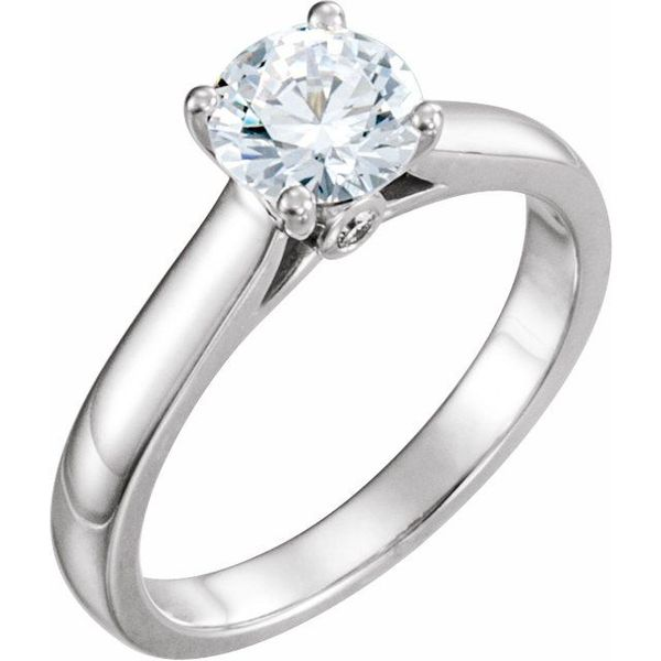 14k WG Peekaboo Solitaire Engagement Ring The Ring Austin Round Rock, TX
