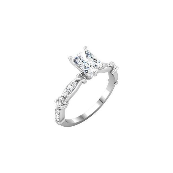 14k WG Emerald Cut Diamond Engagement Ring The Ring Austin Round Rock, TX