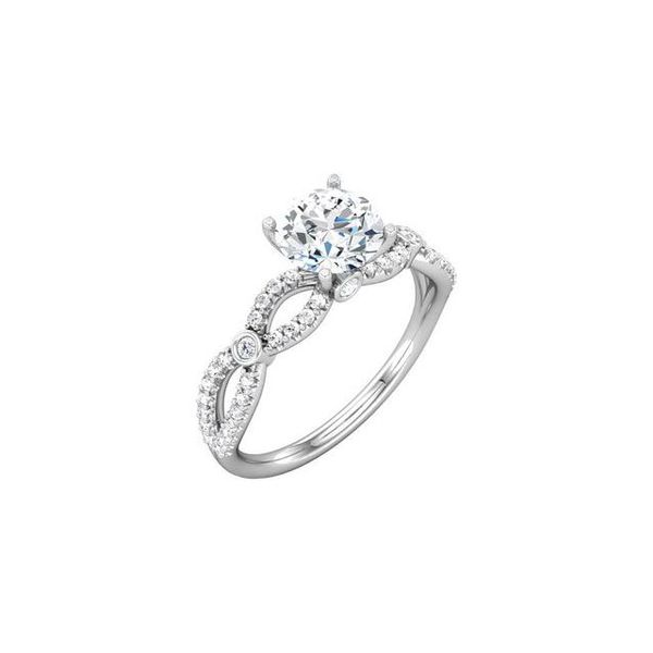 14k WG Diamond Twist Engagement Ring The Ring Austin Round Rock, TX