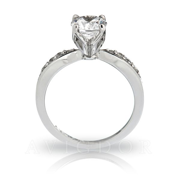 14k White Gold Engagement Ring Image 3 The Ring Austin Round Rock, TX