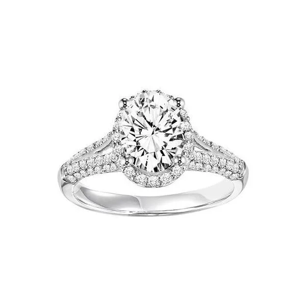 Split Shank Halo Engagement Ring The Ring Austin Round Rock, TX