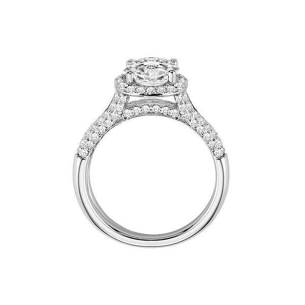 Split Shank Halo Engagement Ring Image 3 The Ring Austin Round Rock, TX