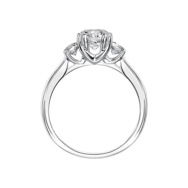 White Gold Three Stone Style Engagement Ring Image 3 The Ring Austin Round Rock, TX