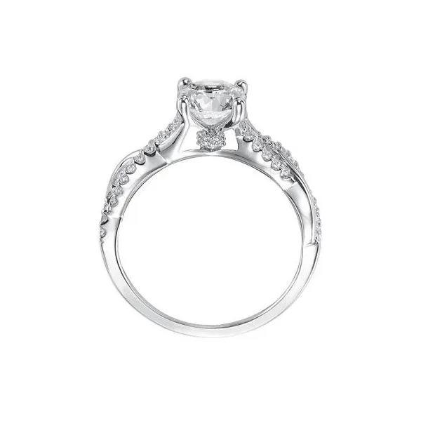 White Gold Braided Shank Engagement Ring Image 3 The Ring Austin Round Rock, TX