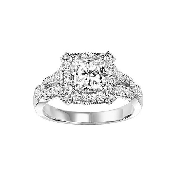 Vintage Style Square Halo Engagement Ring The Ring Austin Round Rock, TX