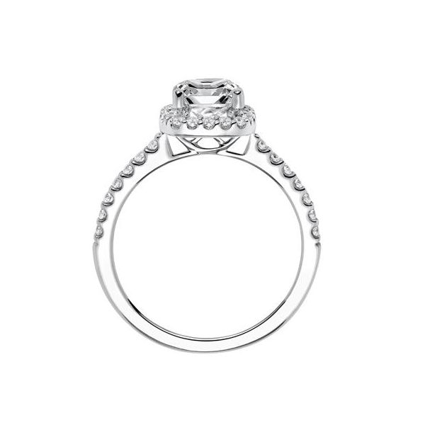 Classic Prong set Halo Diamond Engagement Ring Image 2 The Ring Austin Round Rock, TX