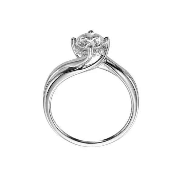 White Gold Twisted Crown Engagement Ring Image 3 The Ring Austin Round Rock, TX