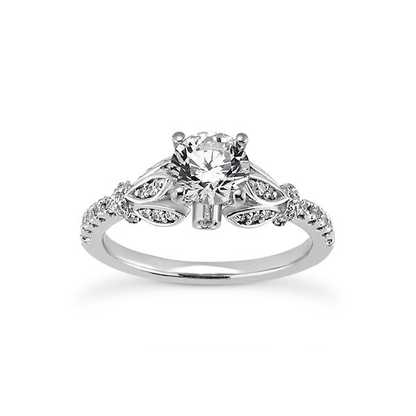 White Gold Fancy Diamond Engagement Ring The Ring Austin Round Rock, TX