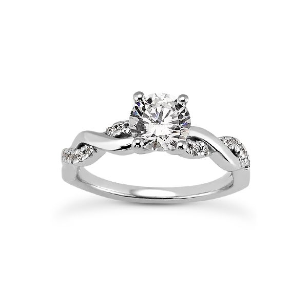 Twisted Shank Diamond Engagement Ring The Ring Austin Round Rock, TX