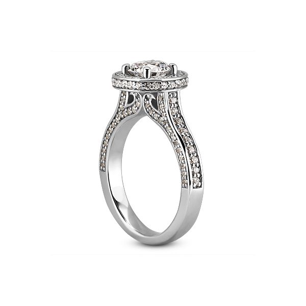7/8 ctw Diamond Halo Engagement Ring Image 2 The Ring Austin Round Rock, TX