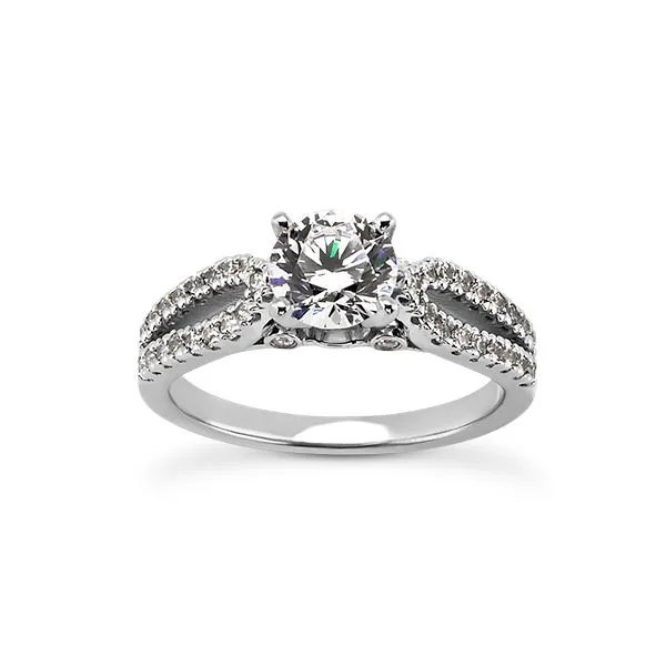 Modern Split Shank Engagement Ring The Ring Austin Round Rock, TX