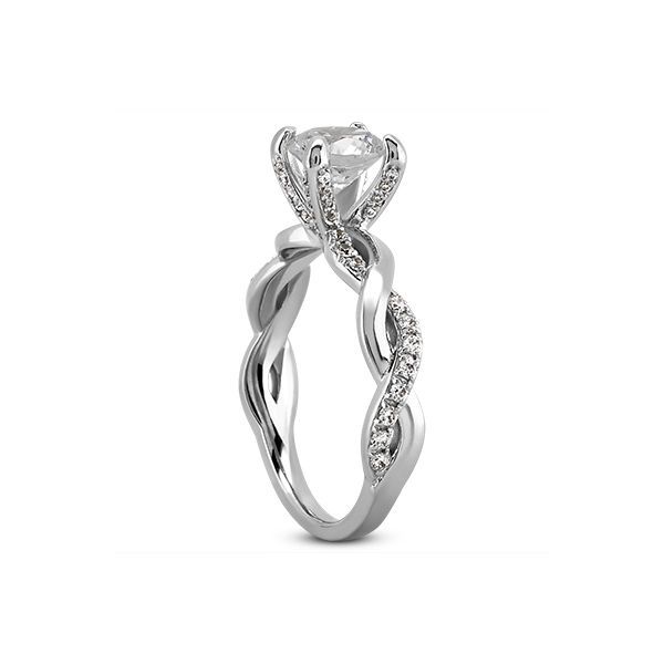 14KT WG Twisted shank diamond engagement ring Image 2 The Ring Austin Round Rock, TX