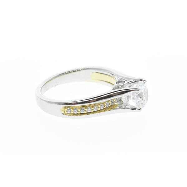 White and Yellow Gold Two Tone Engagement Ring Image 2 The Ring Austin Round Rock, TX
