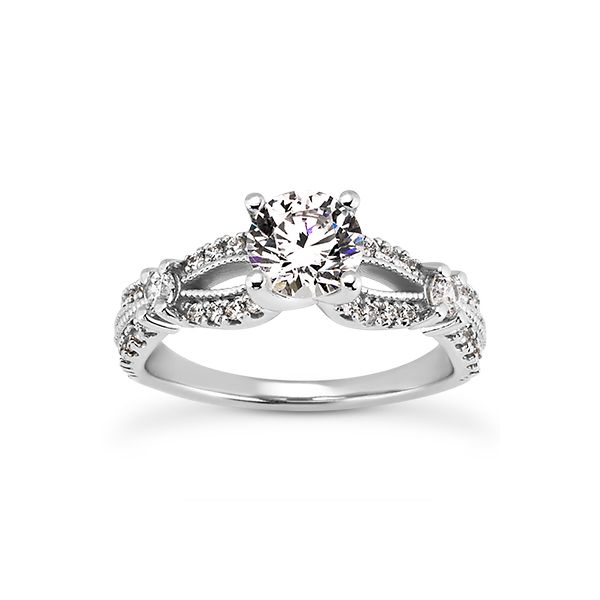Modern Split Shank Engagement Ring The Ring Austin Round Rock, TX