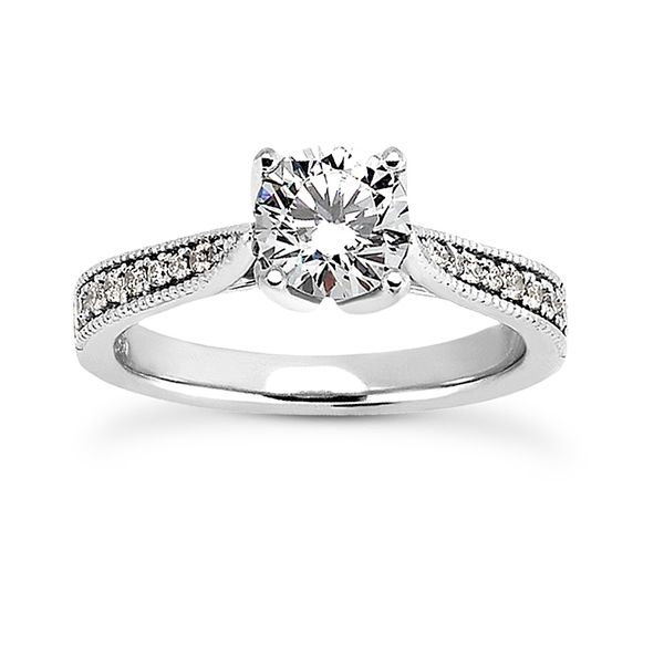 Gold Shank Engagement Ring 