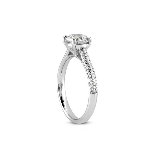 1/5 ctw Pave set diamond engagement ring Image 2 The Ring Austin Round Rock, TX