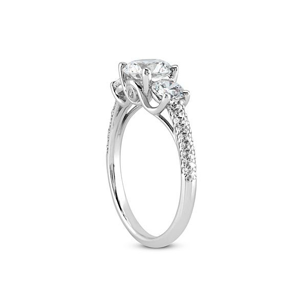 Three stone trellis set diamond engagement ring Image 2 The Ring Austin Round Rock, TX