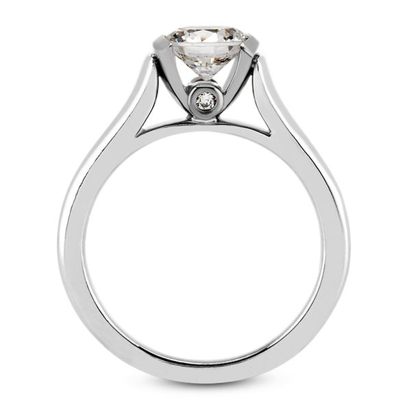 Half Bezel Peek-a-Boo Diamond Engagement Ring Image 3 The Ring Austin Round Rock, TX