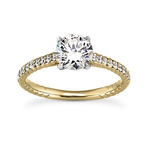 Yellow gold diamond engagement ring The Ring Austin Round Rock, TX