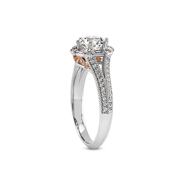 Fancy diamond baguette halo engagement ring Image 2 The Ring Austin Round Rock, TX