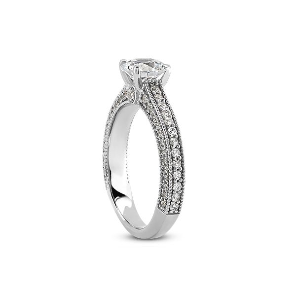 Diamond Semi-Mount Engagement Ring Image 2 The Ring Austin Round Rock, TX