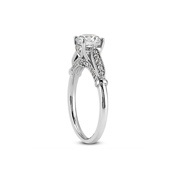 Diamond Semi-Mount Engagement Ring Image 2 The Ring Austin Round Rock, TX