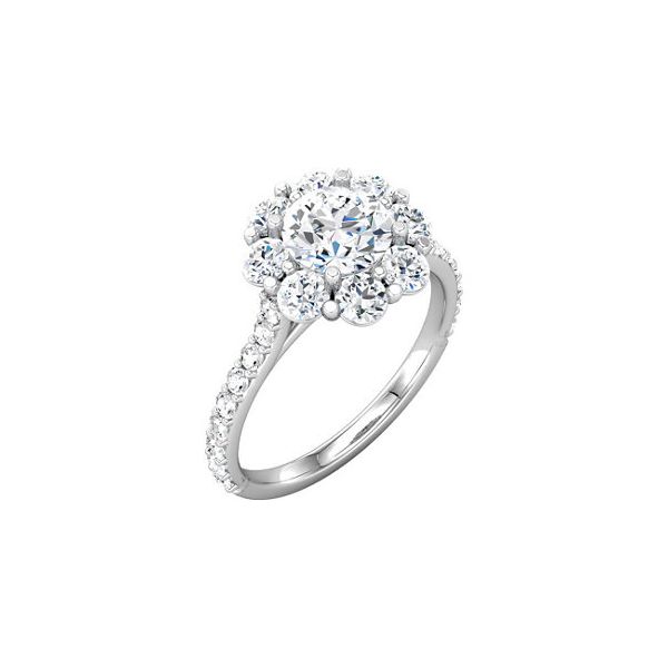 Diamond halo engagement ring The Ring Austin Round Rock, TX