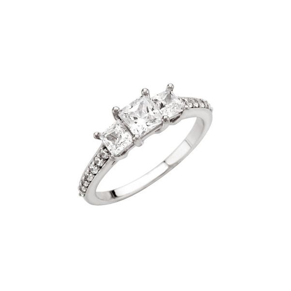 Three diamond princess cut engagement ring The Ring Austin Round Rock, TX