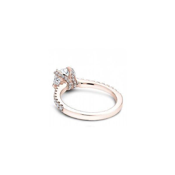 3/8CTW 14K Rose Gold Mined Diamond Split Prong Engagement Ring with Fancy Crown Image 3 The Ring Austin Round Rock, TX