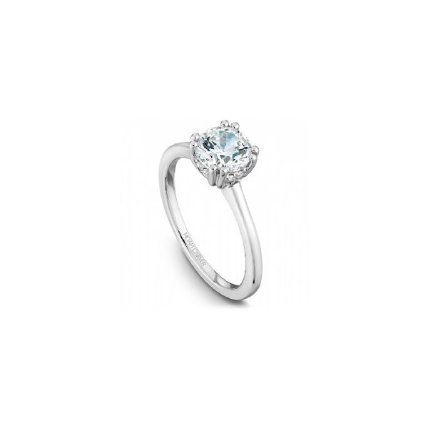 1/10CTW 14K WG Mined Diamond Accent Crown Engagement Ring The Ring Austin Round Rock, TX