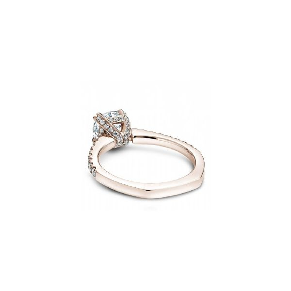1/3CTW 14K Rose Gold Fancy Crown,Split Prong Engagement Ring Image 3 The Ring Austin Round Rock, TX