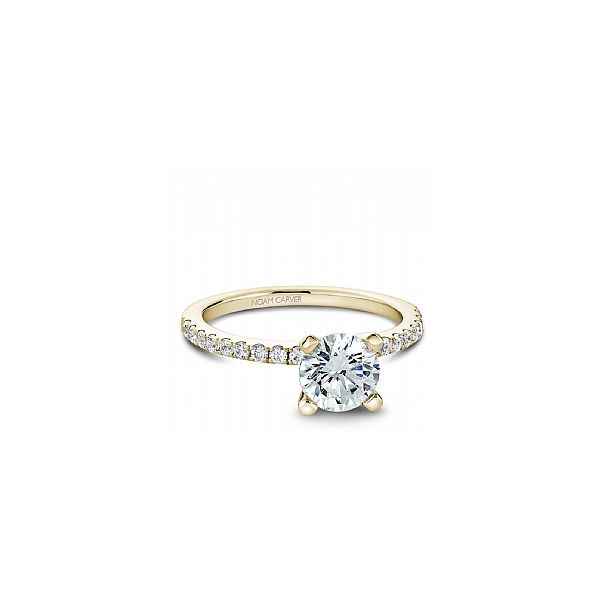 1/4CTW 14K YG Mined Diamond Simple Engagement Ring Image 2 The Ring Austin Round Rock, TX