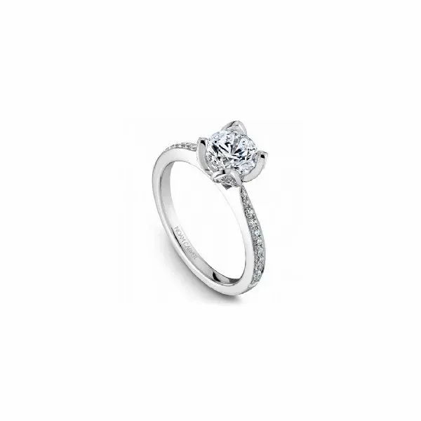 1/4CTW 14K WG Fancy Tulip Crown Mined Diamond Engagement Ring The Ring Austin Round Rock, TX