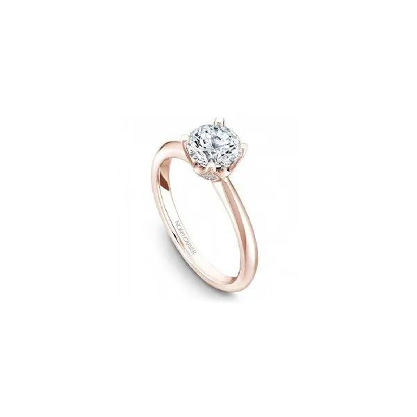 1/10CTW 14K RG Four Prong Mined Diamond Accented Crown Engagement Ring The Ring Austin Round Rock, TX