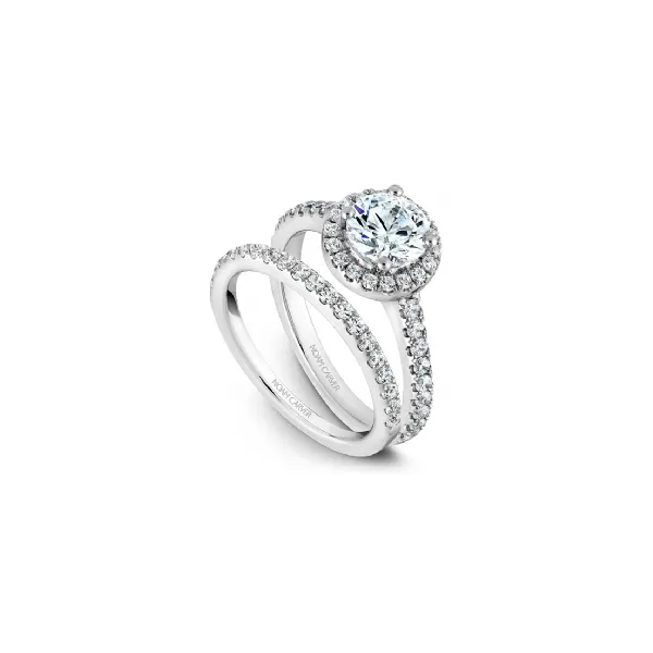 1/2CTW 14K WG Square Halo Mined Diamond Engagement Ring Image 3 The Ring Austin Round Rock, TX