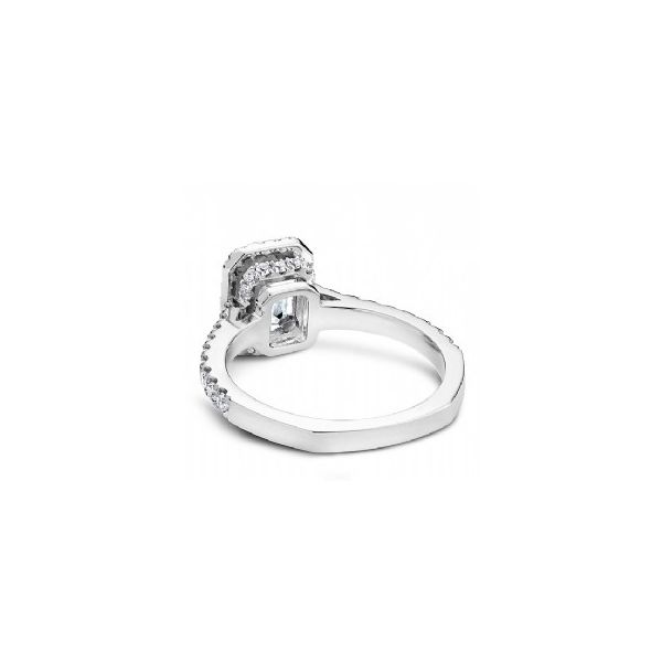 1/2 ctw Emerald Cut Halo Engagement Ring Image 3 The Ring Austin Round Rock, TX