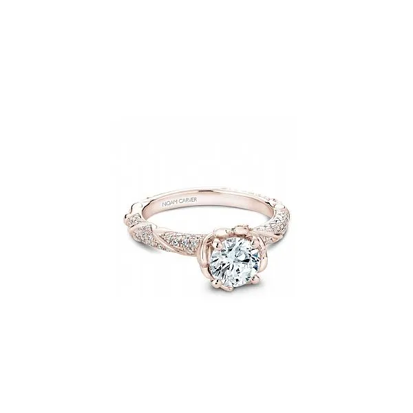 1/2CTW 14k WG Mined Diamond Floral Crown Fancy Engagement Ring Image 2 The Ring Austin Round Rock, TX