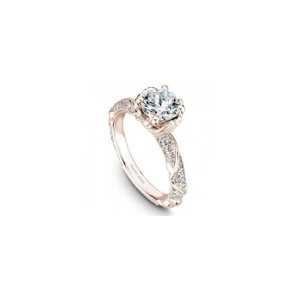 1/2CTW 14k WG Mined Diamond Floral Crown Fancy Engagement Ring The Ring Austin Round Rock, TX