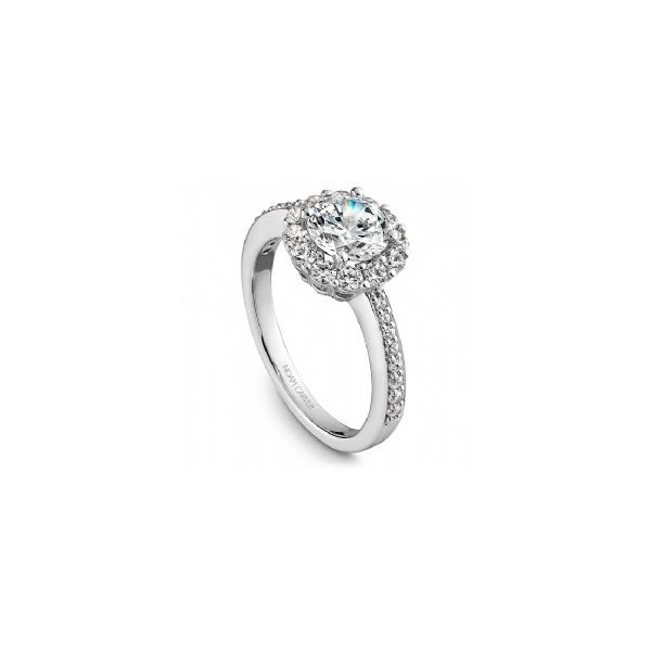 1/2CTW 14K WG Mined Diamond Prong Set Halo Engagement Ring The Ring Austin Round Rock, TX