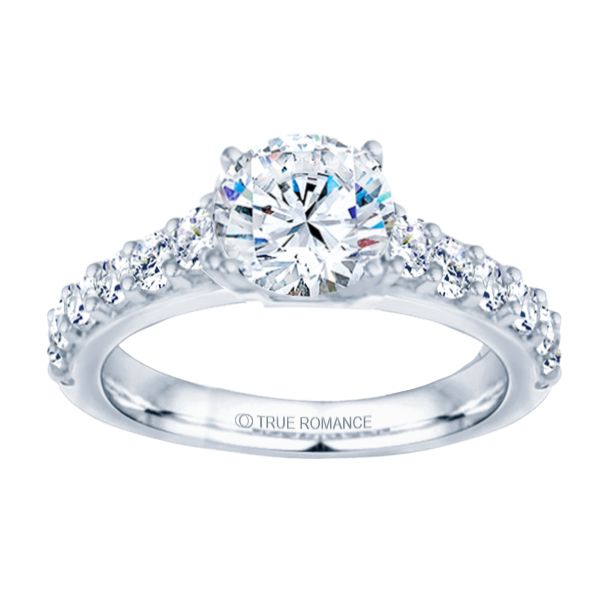 14K WG 3/4 ct Graduated Cathedral Engagement Ring The Ring Austin Round Rock, TX