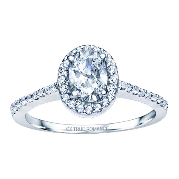 14K WG 1/4 ctw Oval Halo Engagement Ring The Ring Austin Round Rock, TX