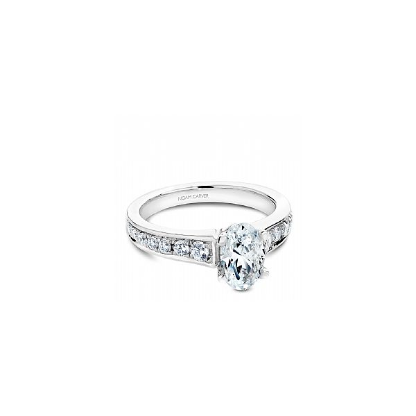 3/8CTW 14K WG Mined Diamond Prong Set Channel Engagement RinG Image 2 The Ring Austin Round Rock, TX