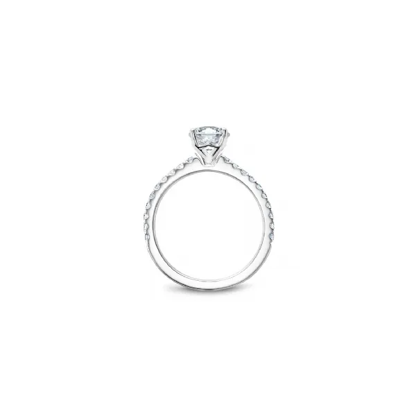 1/4CTW 14K WG 4 Prong Solitaire with Mined Diamond Engagement Ring Image 3 The Ring Austin Round Rock, TX